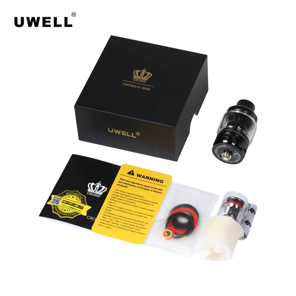 Оригинальный Uwell Crown 4 Танк Vape атомайзер 6 мл 2 емкость самоочищающийся технология