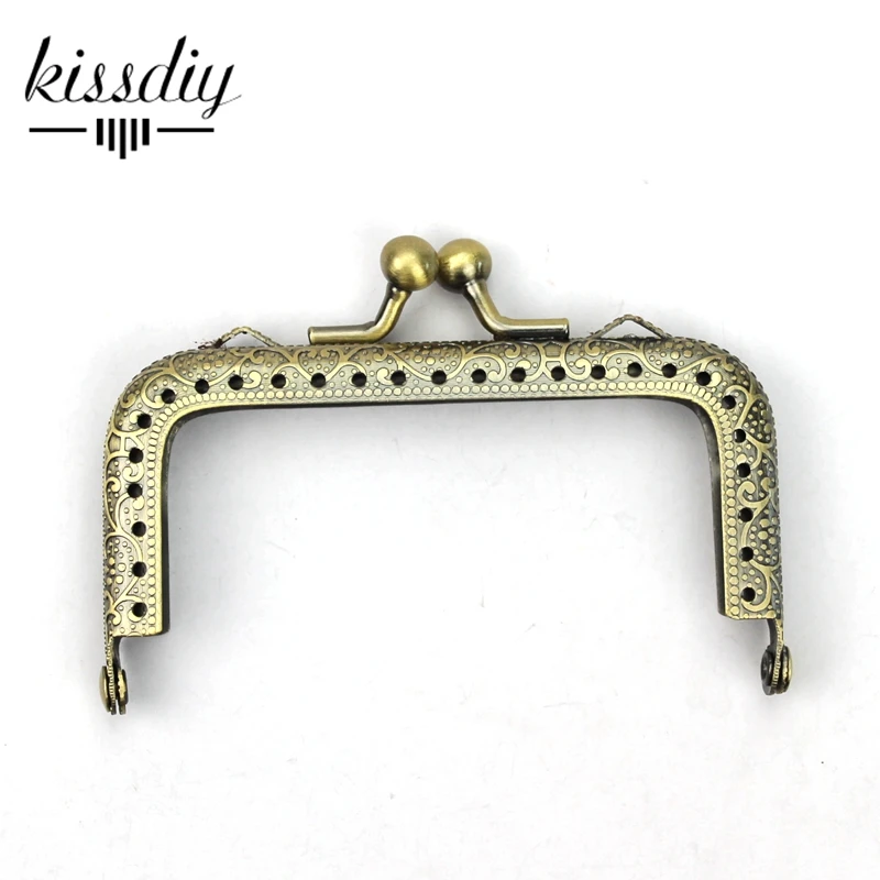 KISSDIY 10 шт./лот 8 5 см Бронзовый квадратныая металлическая рамка для кошелька