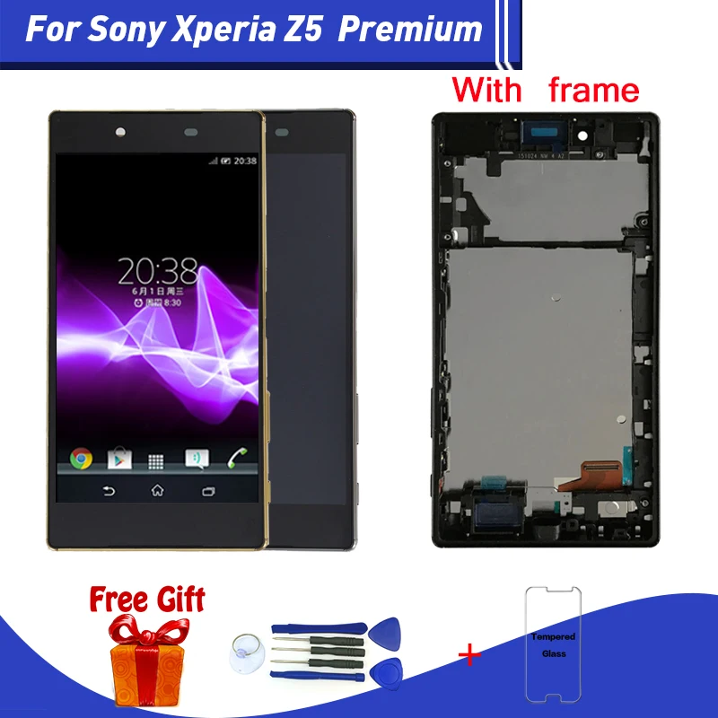 Для SONY Xperia Z5 Премиум ЖК + сенсорный экран дигитайзер в сборе для Sony E6853 E6883 E6833