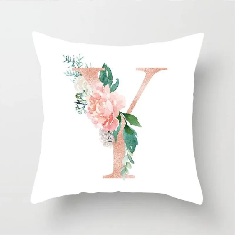 26 английская подушка с надписью Обложка квадратный диван пледы наволочка имя клиента diy Алфавит узорная Подушка Чехлы офисный домашний декор