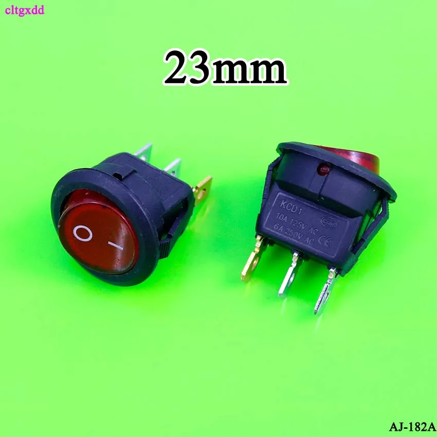 Cltgxdd 1 шт. 20A 12 В Круглый Рокер 3 pin ВКЛ ВЫКЛ ВКЛ/ВЫКЛ светодиодная подсветка для