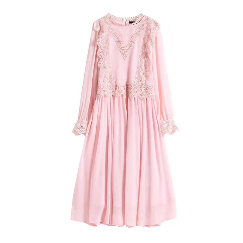 OUYALIN M-3xl 4xl 5xl плюс размер платье 2018 весна новые женские кружевные трапециевидные