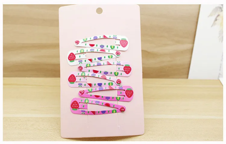 6pcs/set Newest Cute Children Girls Bobby Pin Cats Star Flower Owl Fox Strawberry Alloy Hairpins Hair Accessories as a gift | Детская