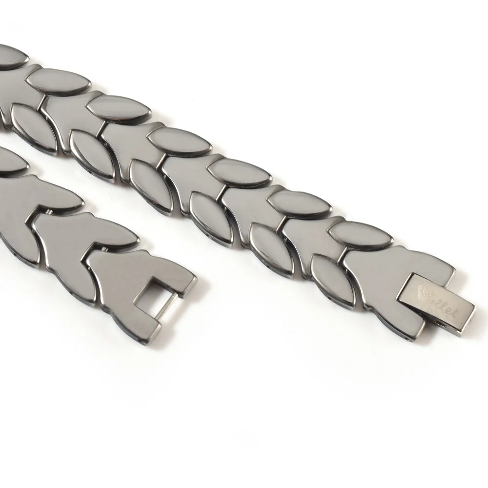 Wollet Jewelry Medical Alert ID Bracelet 5 in 1 Bio Magnetic Tungsten For Men Women Silver Gold Color Healthy Care Healing | Украшения и