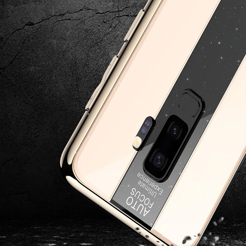 Чехол YonLinTan чехол для Samsung Galaxy S9 Plus S 9 S9Plus роскошный блестящий из закаленного