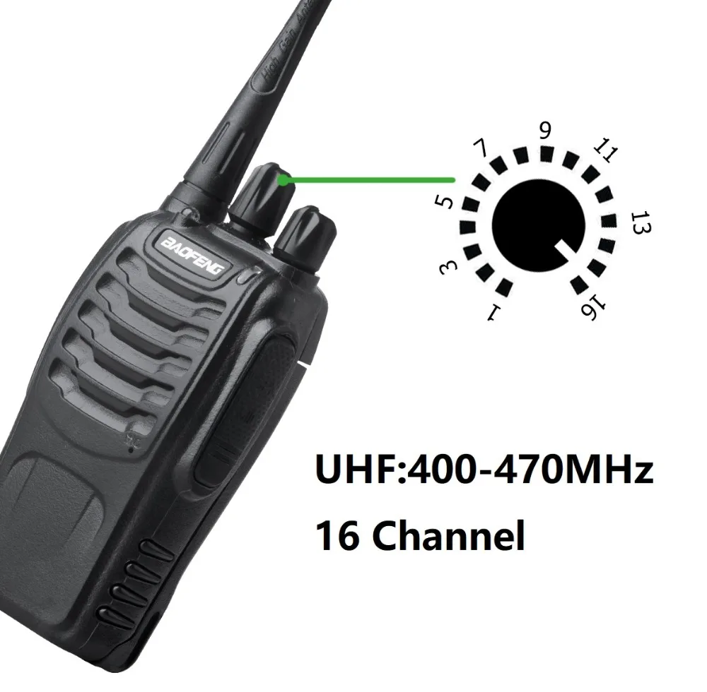 2 шт Baofeng BF-888S портативная рация 16CH bf 888s двухстороннее радио UHF 400-470MHz 2 шт охотничий трансивер с наушником