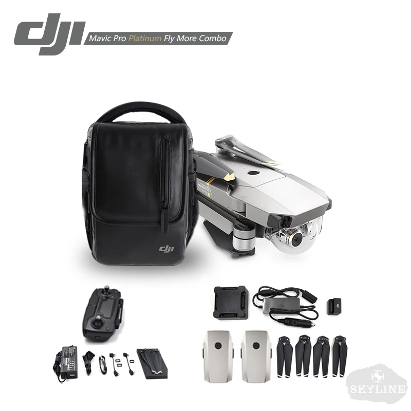 DJI Mavic Pro Platinum Fly больше комбо с 4K HD видео Запись 30 минут время полета 7 км пульт дистанционного управления dji mavic pro Дрон