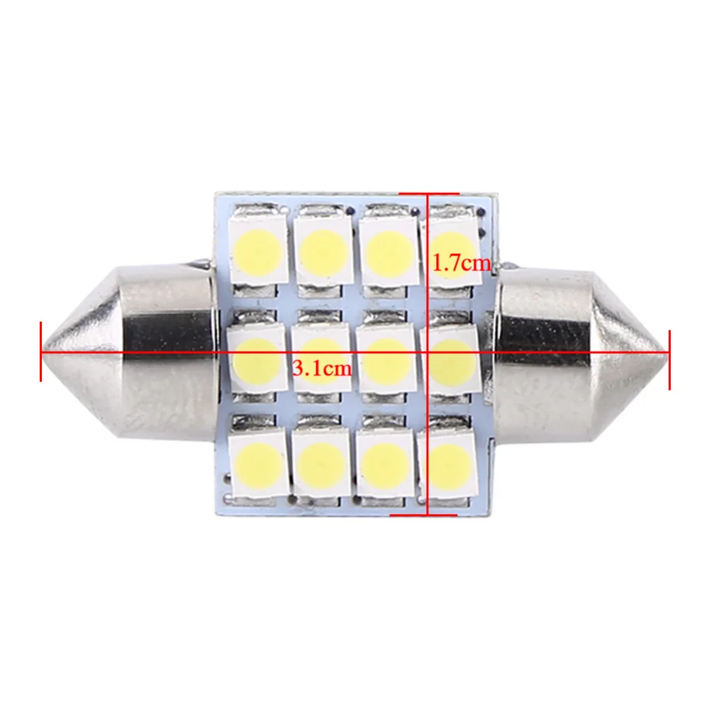 2 шт. супербелые светодиодсветодиодный лампы 12 В 12SMD 31 мм|work lamp|door lightwork light lamp |