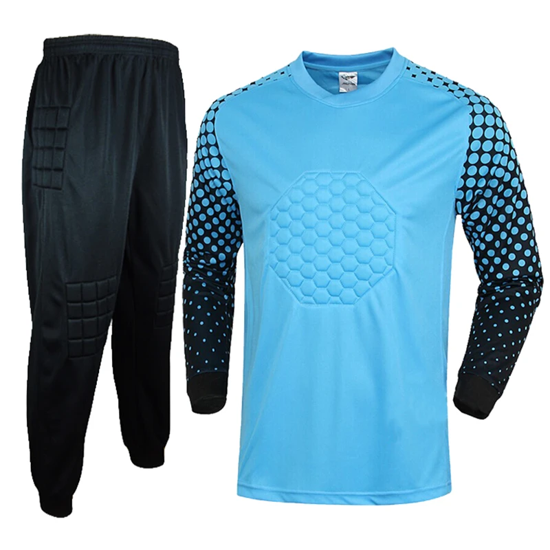 Men and Kids Goalkeeper Uniforms Soccer Jersey Sponge Protector Kit Football Training GoalKeeper Sets | Спорт и развлечения
