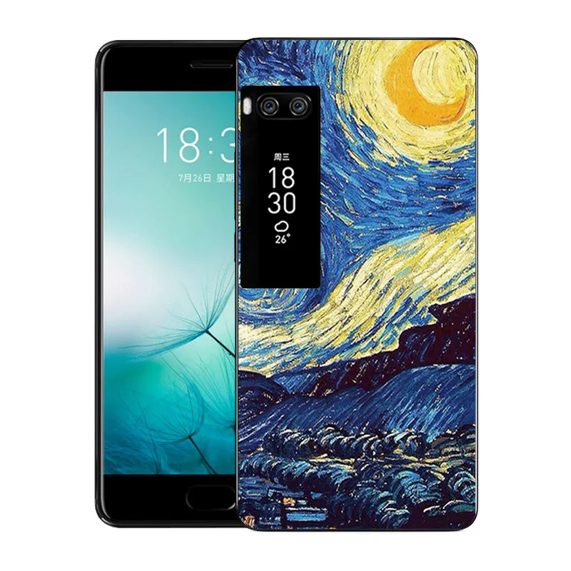 Для Meizu Pro 7 чехол с модным принтом Мягкий Силиконовый ТПУ прозрачный чехол на заднюю панель ультра тонкий Fundas для Meizu Pro 7 PRO7 чехол для телефона s