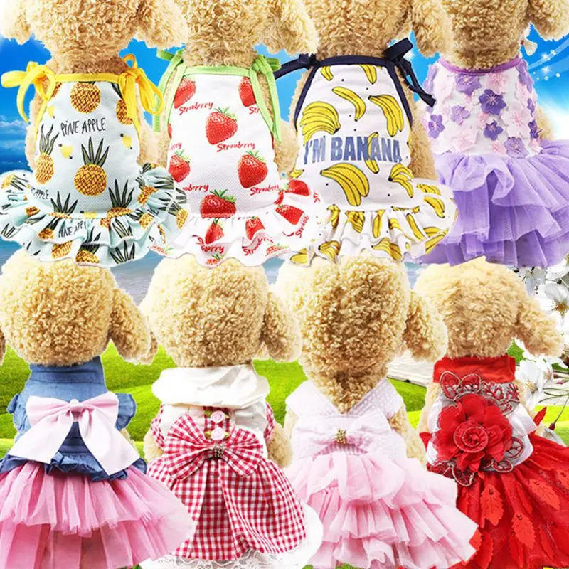 

Dress For Chihuahua Dog Dress Clothing For Dogs Chiwawa Clothes Yorkies Chihuahua Dog Dresses Cat Summer Small Dog Lace Princess