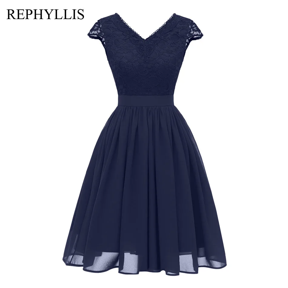 REPHYLLIS для женщин с коротким рукавом v-образным вырезом и маленький кружевной