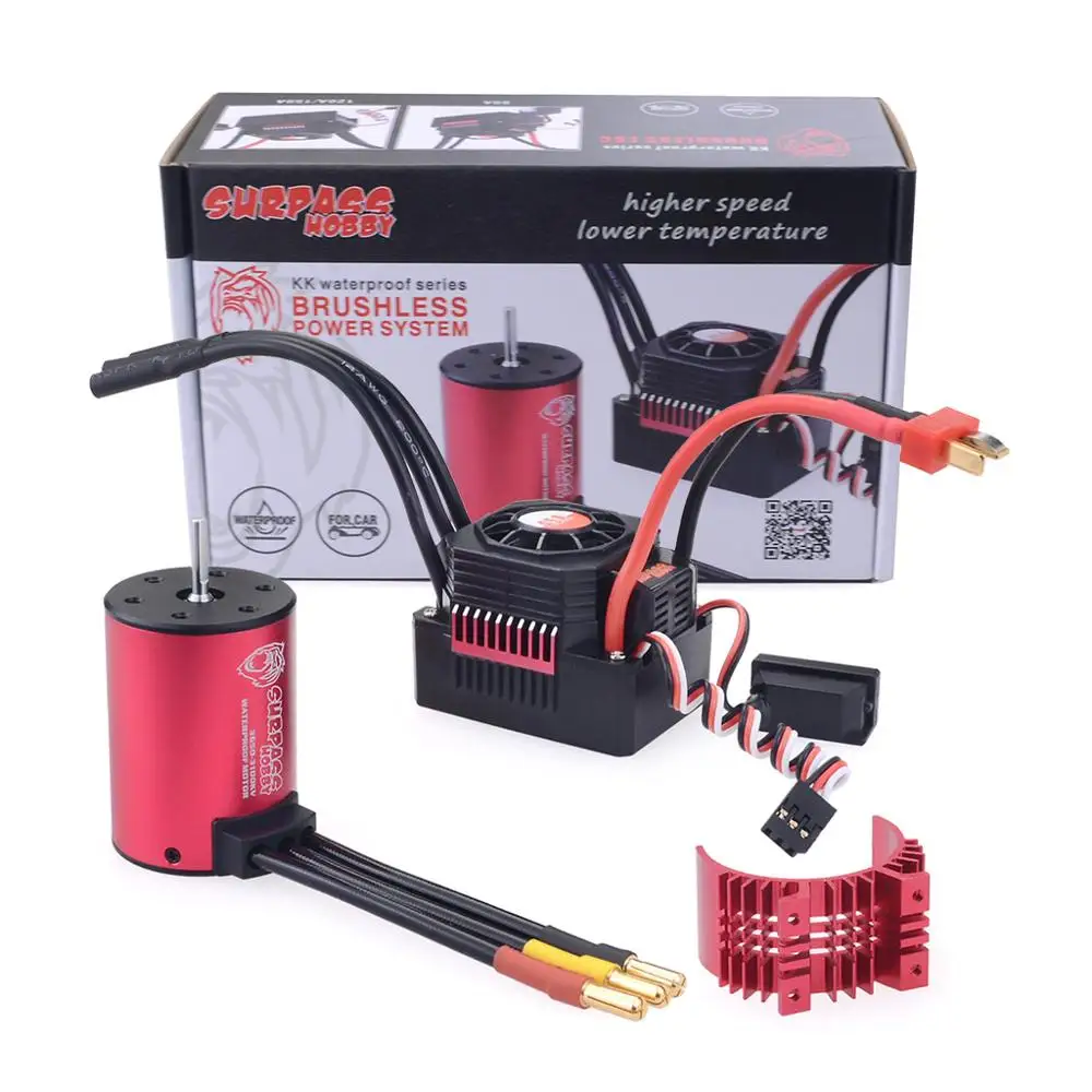 SURPASS HOBBY водонепроницаемый 3650 1650KV 2050KV 2300KV 3100KV бесщеточный двигатель w/45A ESC для RC 1/10