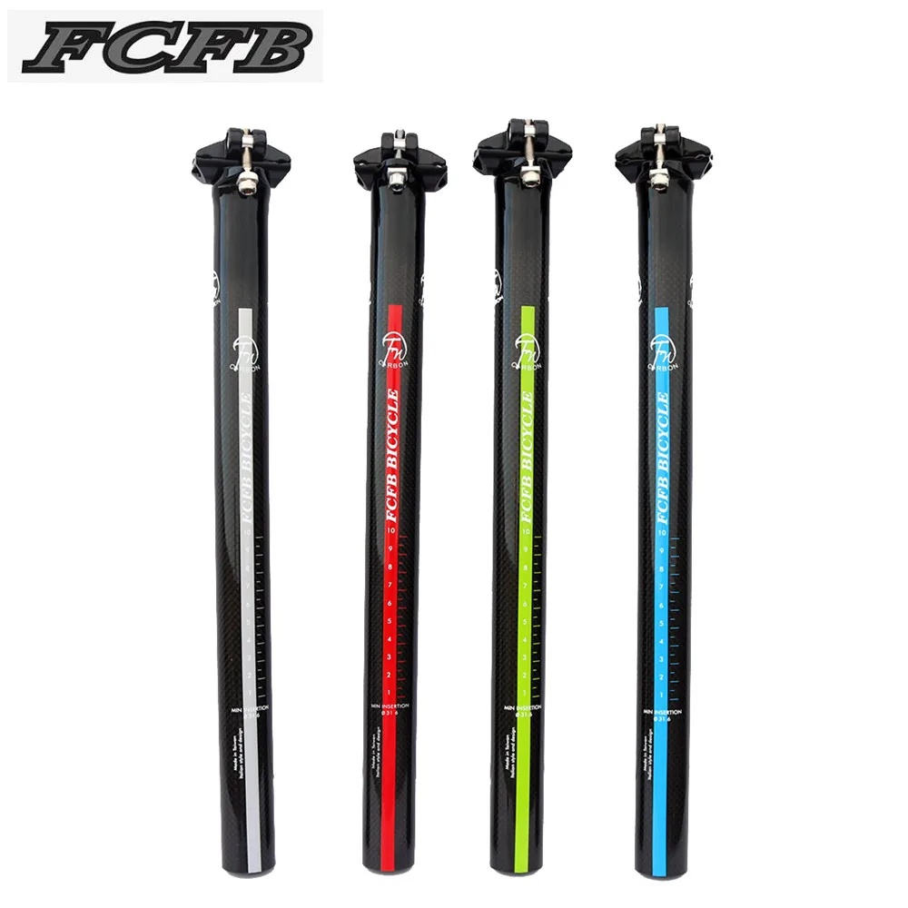 

FCFB FW-SE-03-1 углеродистая, зеленая, синяя, серебристая, красная, седло для горного и дорожного велосипеда, стойка 27,2/30,8/31,6*350/400 мм