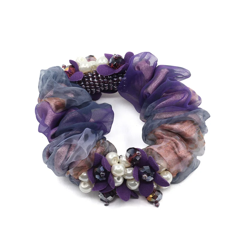 1 шт. ручной работы с цветочным принтом повязка для волос супер эластичные