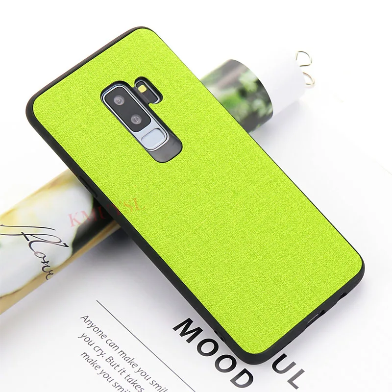 Green Роскошный тканевый чехол для samsung S10 S9 S8 Plus Galaxy A9 A8 A7 A6 J4 J6 плюс J8 J3 J5 J7 S7 Edge Note 9 8 A9S A6S крышка - Цвет: Green