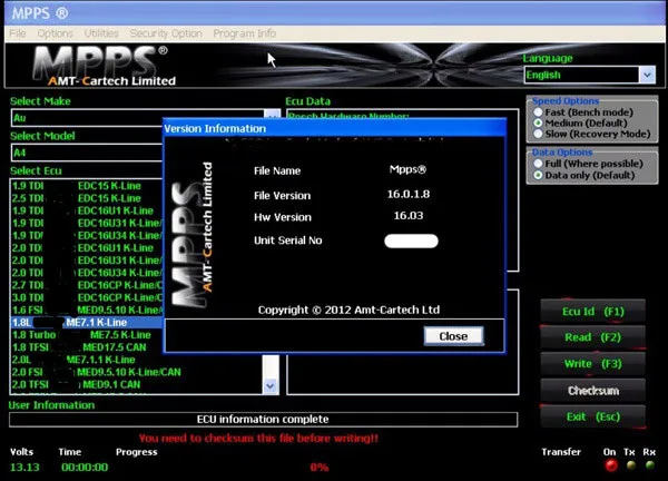 MPPS V16.1.02 ECU чип тюнинг для EDC15 EDC16 EDC17 Inkl контрольная сумма памяти чтения и записи