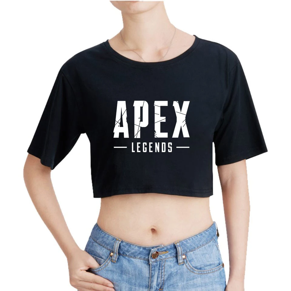 Летние новые удобные Apex футболка Mobile Legends открытый пупок хлопок мальчика/девушки