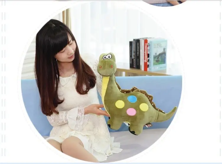Новинка милая фотография зеленые пятна подарок около 50 см 0312|doll gift|dinosaur dollplush dinosaur