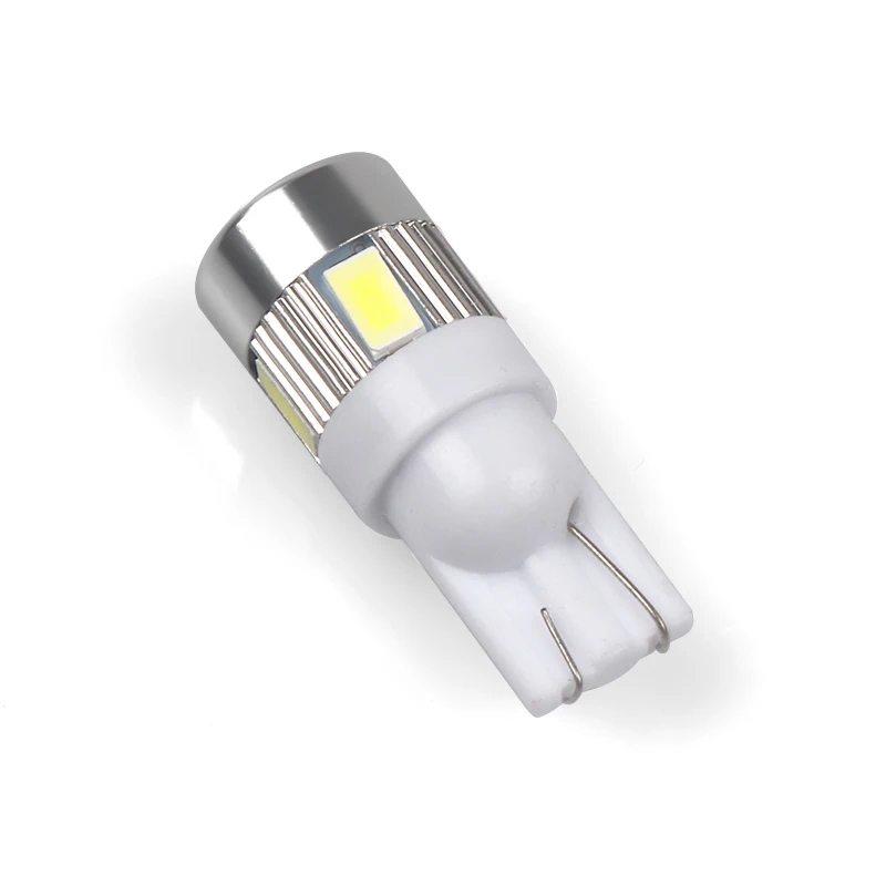 4 шт. T10 w5w 5630 6SMD авто Интерьер светильник с can-bus на танкетке светильник боковые лампочки для хвоста автомобиля светильник парковка купол двери светильник DC12V