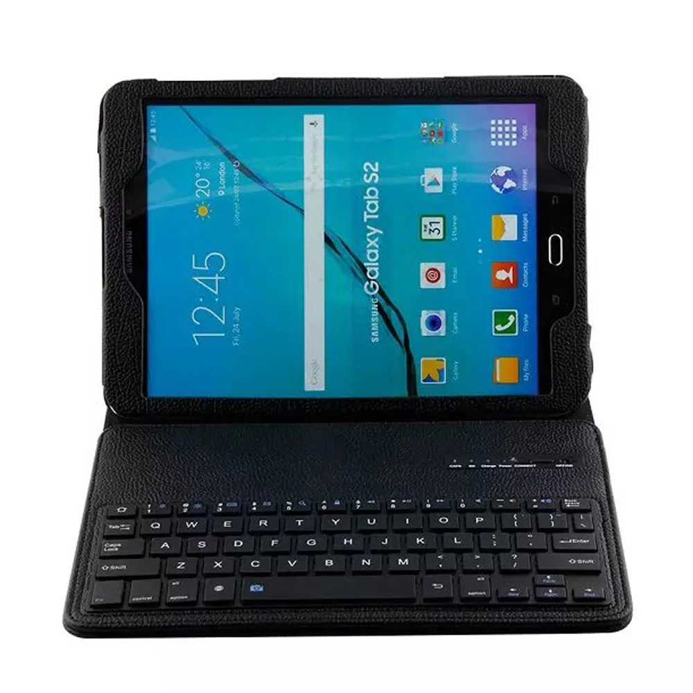 Роскошный Съемный чехол книжка с клавиатурой Bluetooth 3 0 Для Samsung Galaxy Tab S 2 S2 9 7 SM T810 T815
