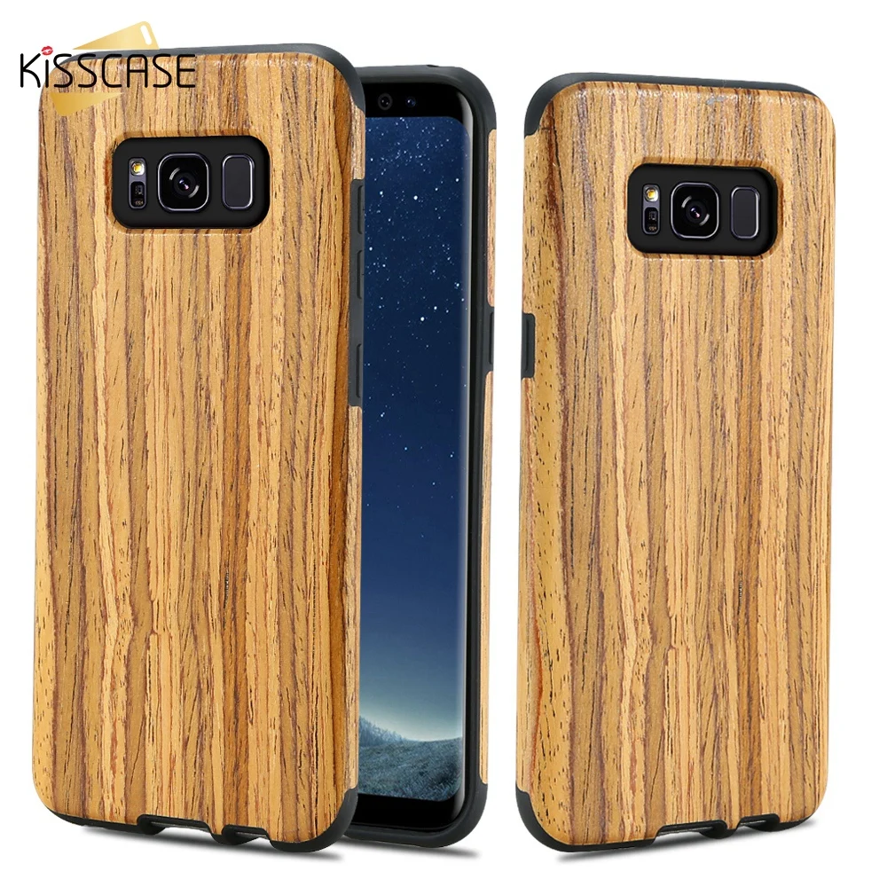 Kisscase рисунок древесины чехол на самсунг s8 S8 плюс крышка мягкая TPU Силиконовая