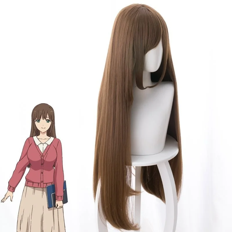 Парик для косплея аниме отечественный na Kanojo Hina Tachibana парики коричневые прямые