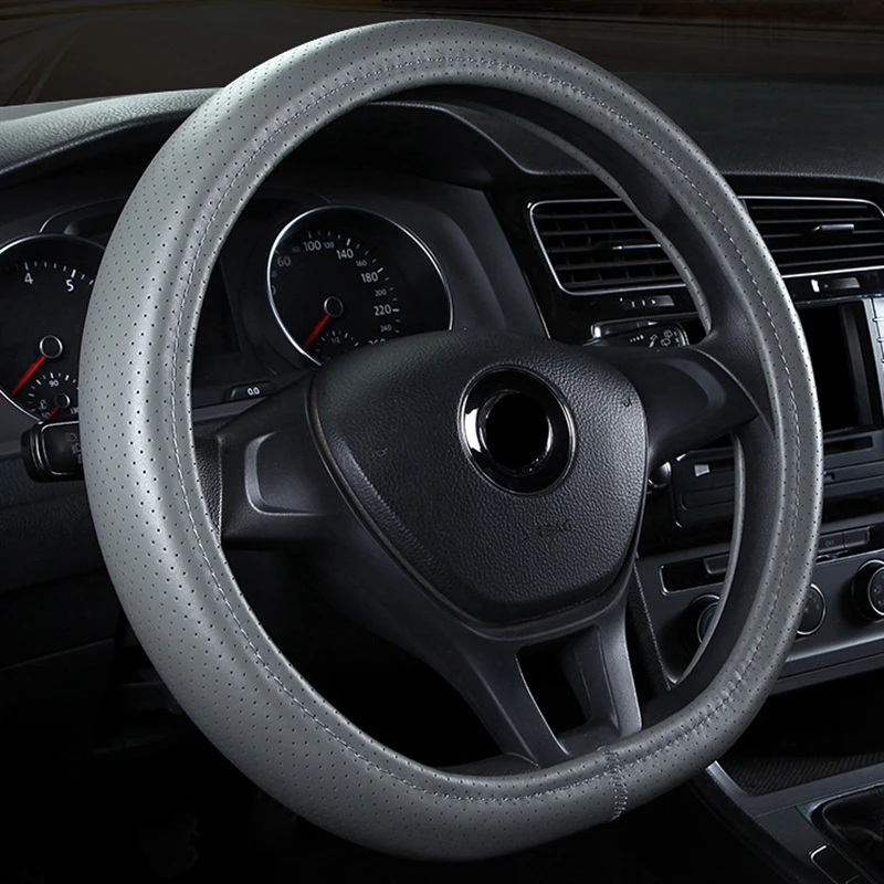 Рулевое колесо кожаный чехол D кольцо для Volkswagen VW Golf 7 GTi Mk7 Scirocco Sagitar Lavida мужские