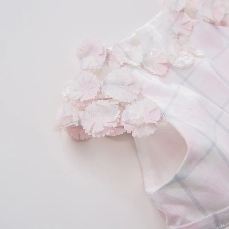 DBJ8052 DAVE BELLA summer baby girls floral dress infant toddler birthday party children sleeveless boutique dresses | Детская одежда и
