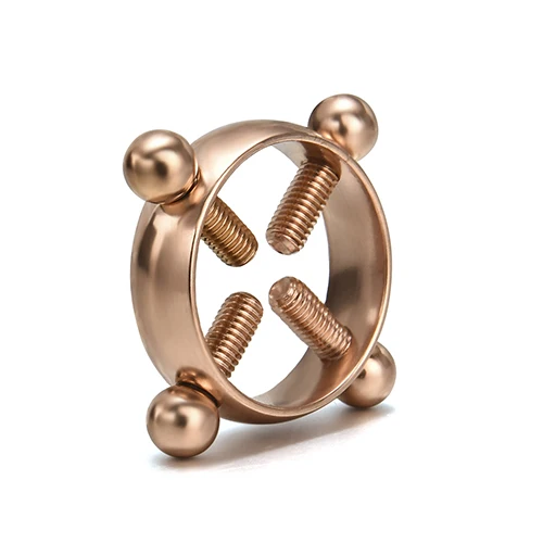 rose gold Новинка, 6 видов цветов, модное круглое кольцо для сосков, не пирсинг, нержавеющая сталь, сексуальное, очаровательное, ювелирное изделие для тела, подарок для женщин, амулеты - Окраска металла: rose gold