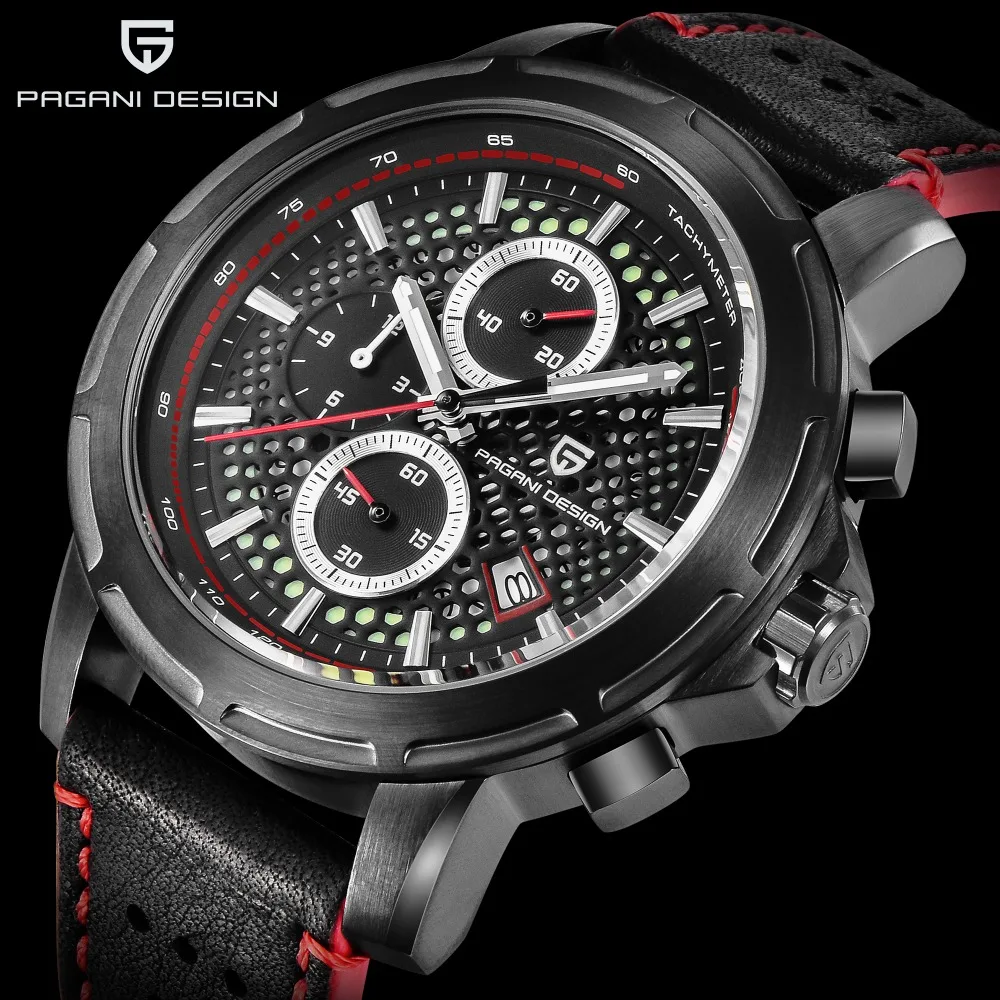 Часы orologio uomo 2018 PAGANI DESIGN модные роскошные Брендовые спортивные мужские кварцевые