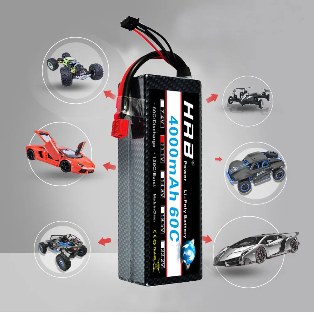 Аккумулятор HRB RC Lipo 2S 3S 6S 4000 мАч 4200 аккумулятор с твердым корпусом Deans XT60 T EC5 для