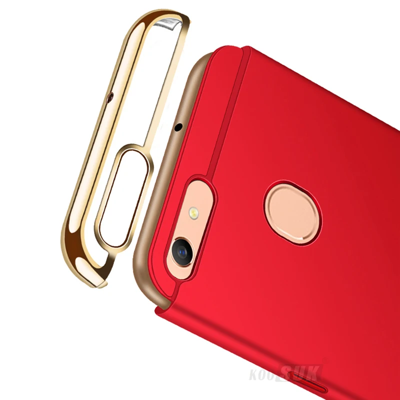 Чехол для OPPO F7 Роскошный чехол задней панели с электронным покрытием 3 в 1 жесткий