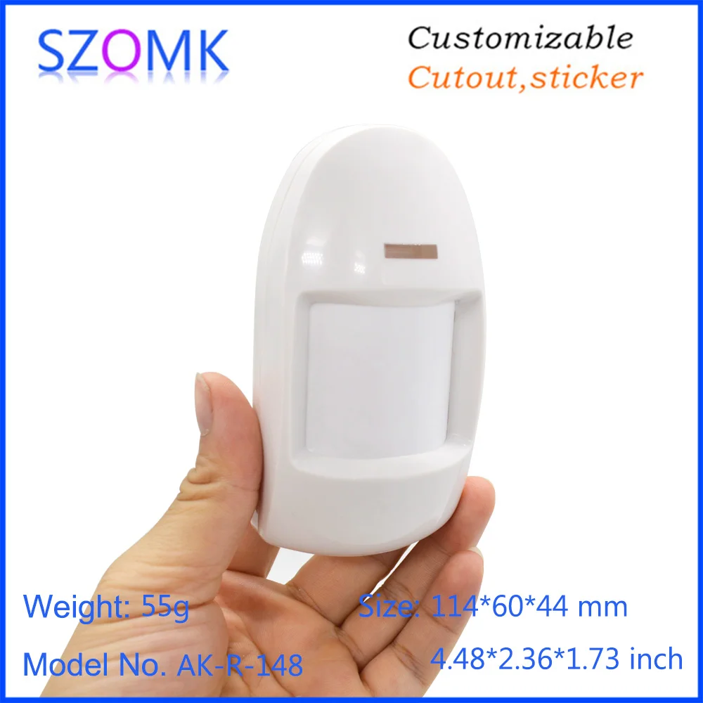 1 piece 114*60*44mm new design plastic enclosure for wireless outdoor PIR motion detector instrument housing with lens | Обустройство