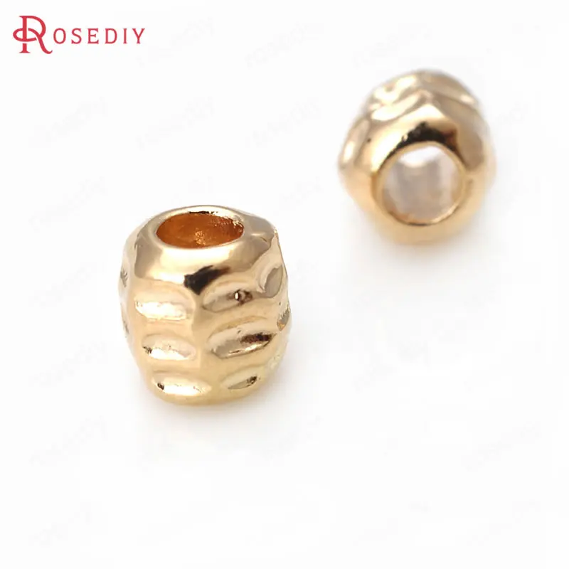 Латунные бусины-разделители для браслетов 10 шт. 5 Х5 мм цвета шампанского |