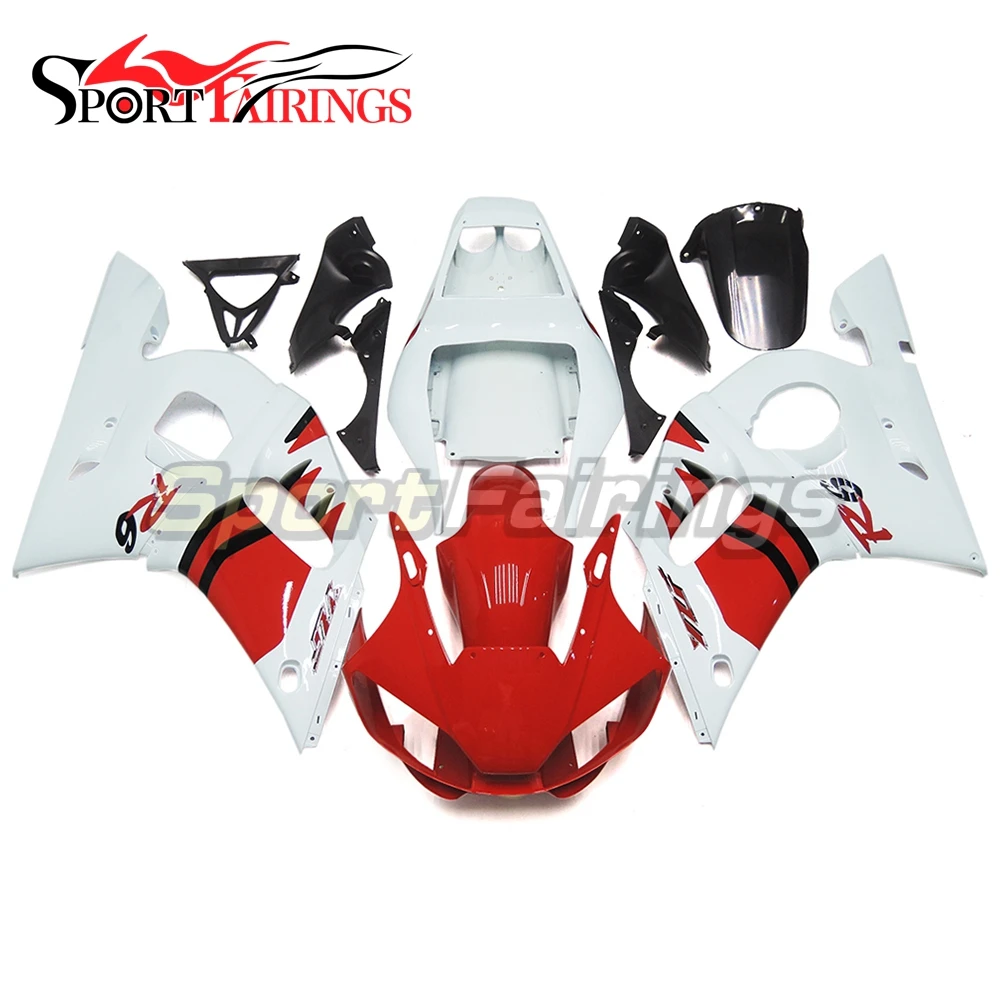 

Injection Fairings For Yamaha YZF600 R6 98 99 00 01 02 Plastics ABS Motorcycle Full Fairing Kit Bodywork Cowling White Red New