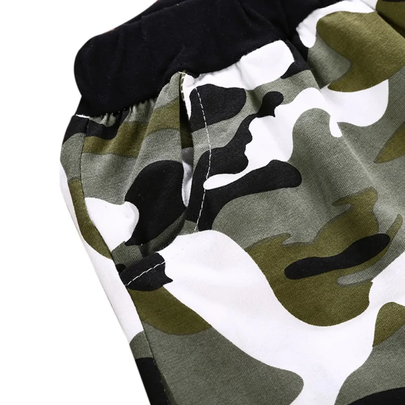 Boy's Sets 2Pcs Summer Kids Boys T-Shirt Pants Set Letter Print Shirt Casual Camouflage Boy Clothes | Детская одежда и обувь