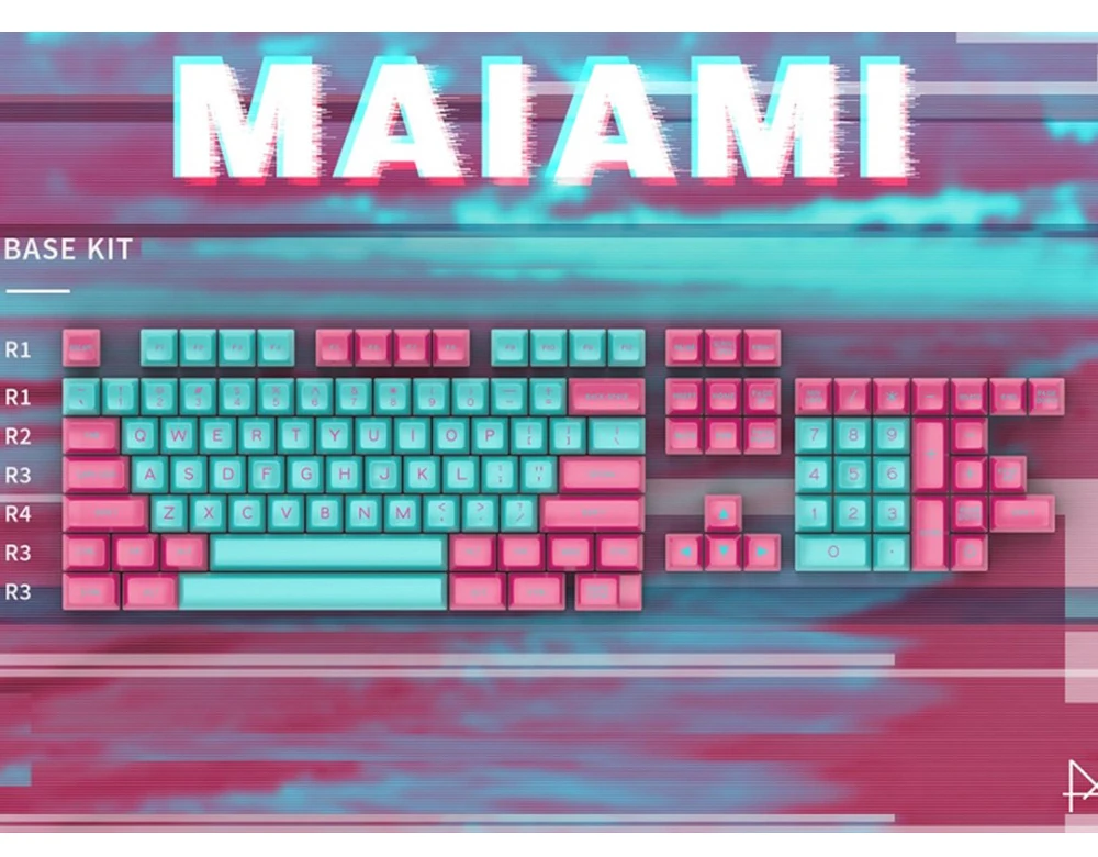 R3 MAXKEY DOLCH SA Double shot ABS колпачки для механической клавиатуры подходят kbd75