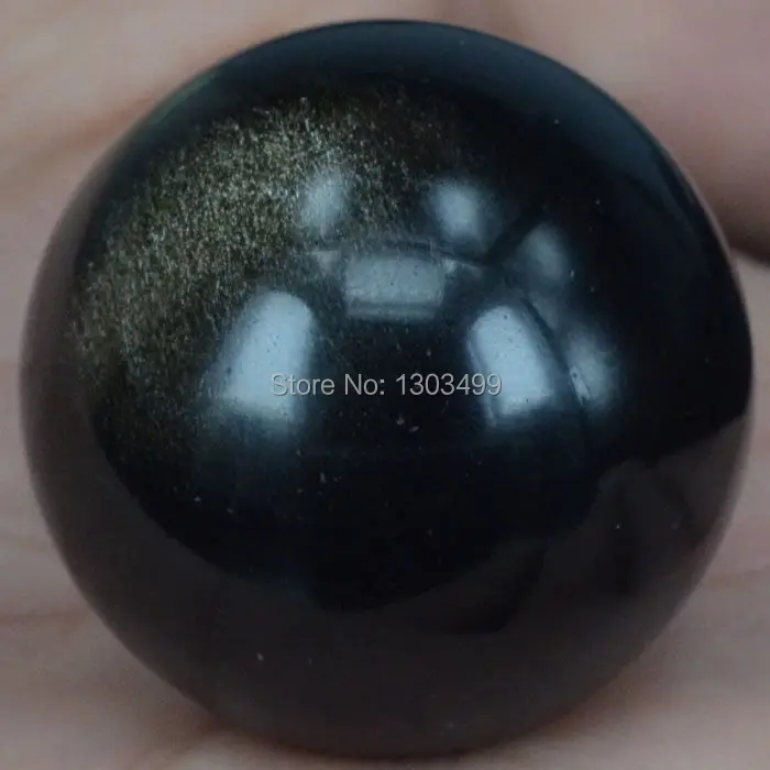 (1 6 &quot)40 мм натуральный драгоценный камень золото обсидиана шар чакры исцеляющий