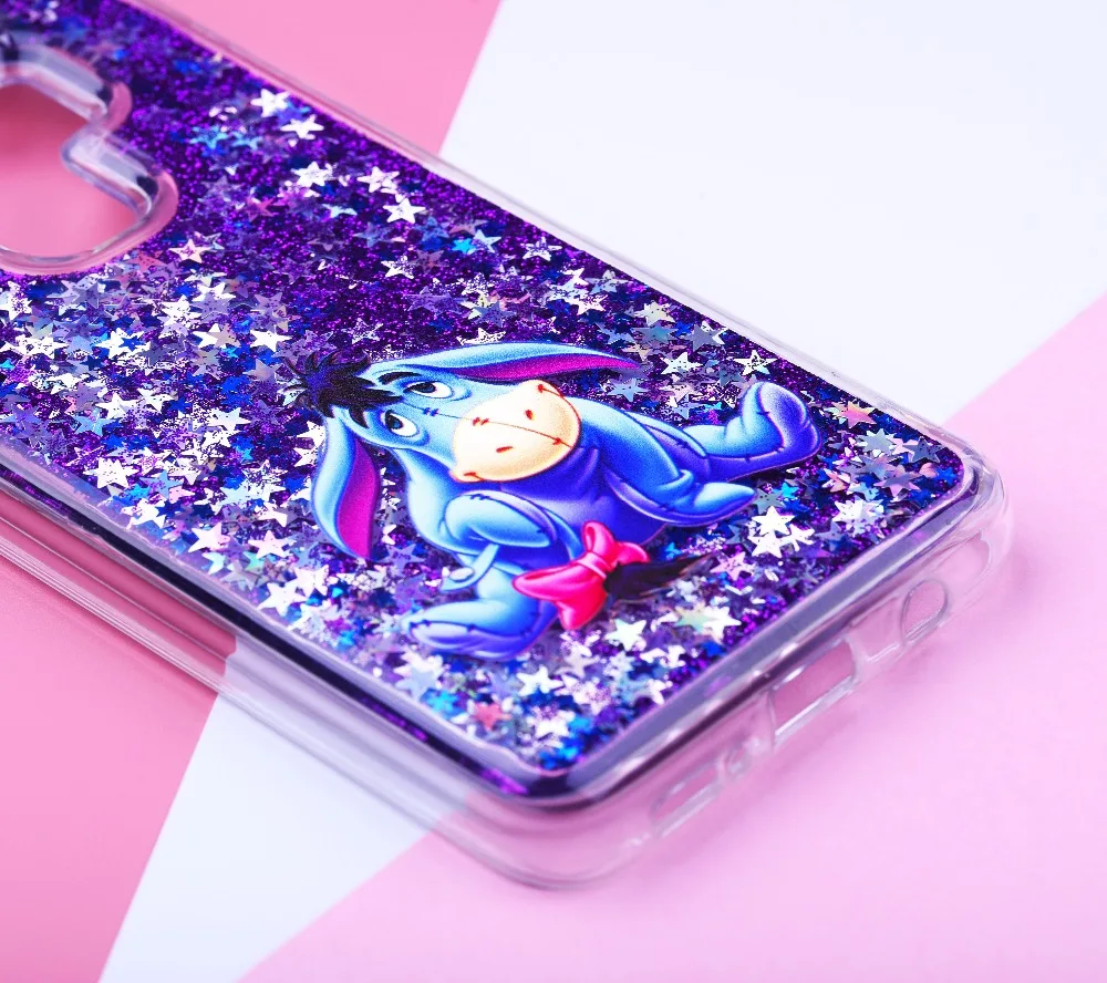 glitter Cute cartoon phone case for samsung glaxy S9 Plus S9+ S9PLUS Minnie Stitch Liquid Quicksand Cover |