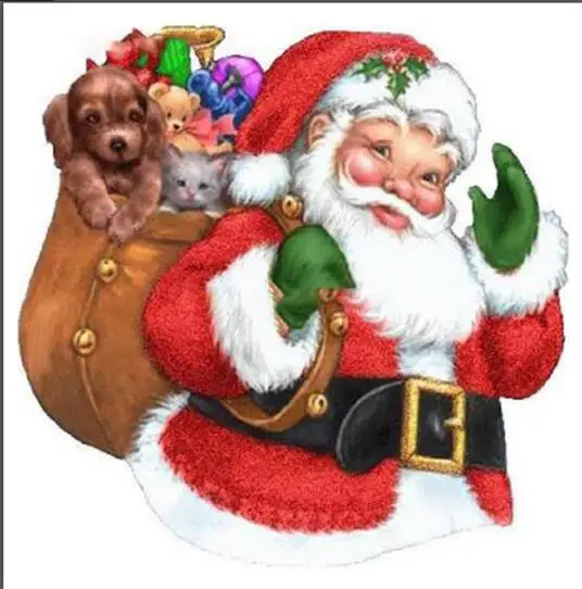 

Christmas Diamond Embroidery Santa Claus Gift Cartoon Diamond Painting Cross Stitch Square Rhinestone Mosaic