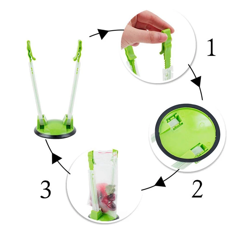 Мешковатые стойки сэндвич пакеты зажимные для хранения продуктов на держатель