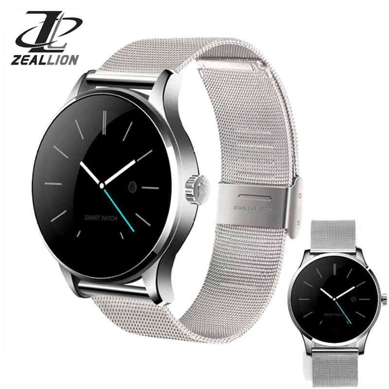 ZEALLION Smart Watch K88H Clock Sync Notifier Support Heart Bluetooth 4.0 Connectivity Pedometer for Android iOS Smartwatch