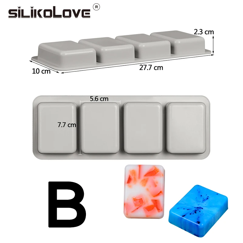 SILIKOLOVE3 шт./комплект овальное прямоугольное круглое Силиконовое Мыло Форма для ручной работы ремесло 3d Мыло легко чистить