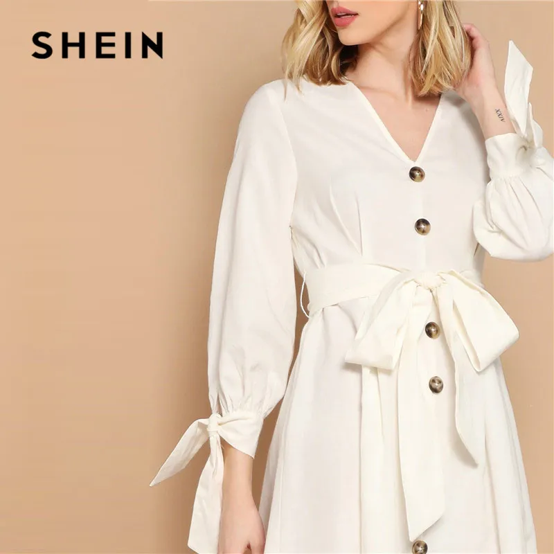 SHEIN Платье С Узлом На Манжетах И Поясом Бохо Цветочные Летние Платья Без Рукавов Женские Элегантные Платья