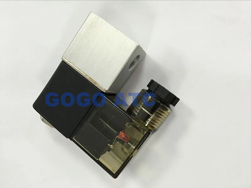 2 Way Пневматический алюминий электромагнитный клапан 1/8 &quotbsp AC DC микро-управления