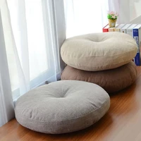 soft canvas round chair cushion seat pad for patio home car office floor pillow with insert filling memory foam futon cushions