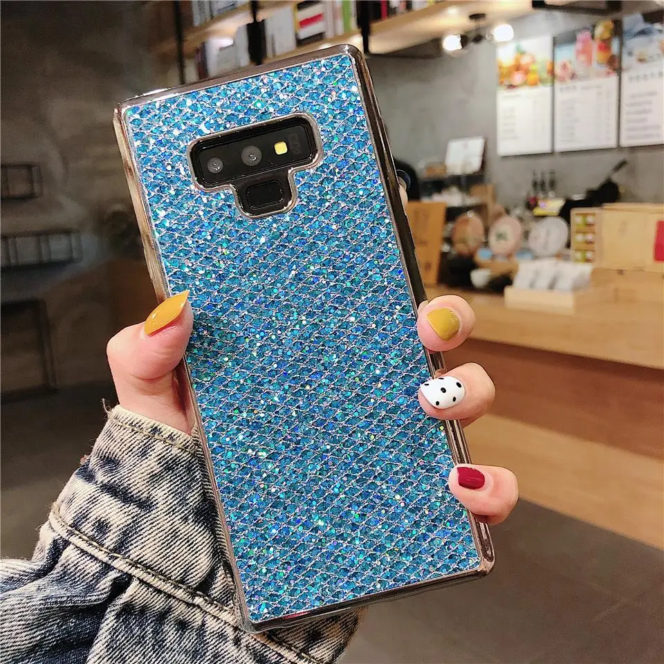 For Samsung Galaxy Note 9 8 5 4 3 Cover Luxury Brand 3D Glitter Soft Case Bling Plating S10 S10E S9 Plus S8 S7 Edge |