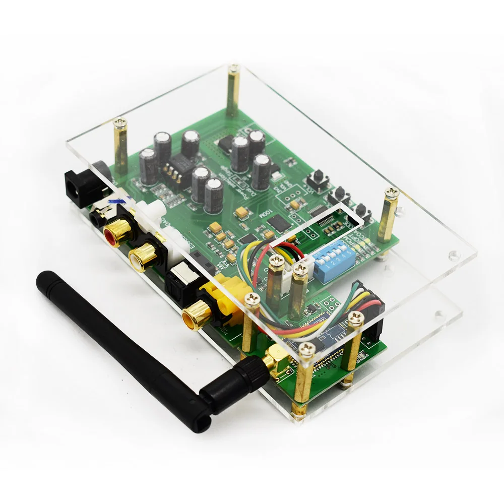 Lusya ES9038Q2M DAC ies SPIDF CSR8675 aptx-hd LDAC Bluetooth 5,0 Модуль декодер плата в чехол с антенной T0250