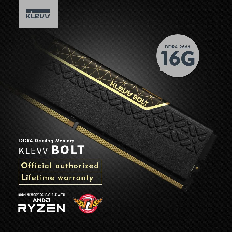 Klevv BOLT Настольный ПК 16 Гб DDR4 2400 2666 3000 16G МГц ОЗУ модуль памяти игровой